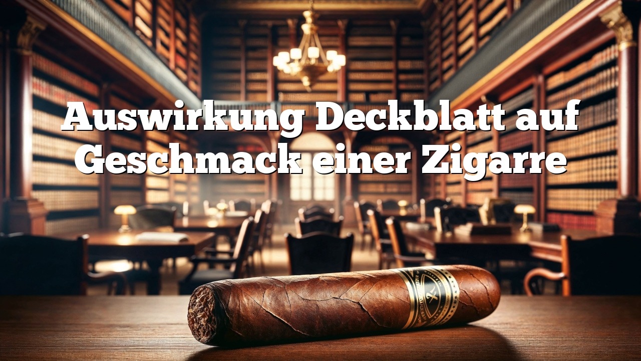 Auswirkung Deckblatt auf Geschmack einer Zigarre